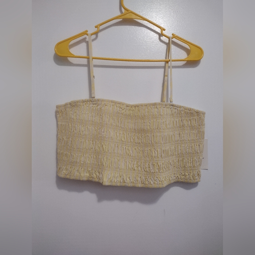 NWT a new day Yellow Crop Top Size L